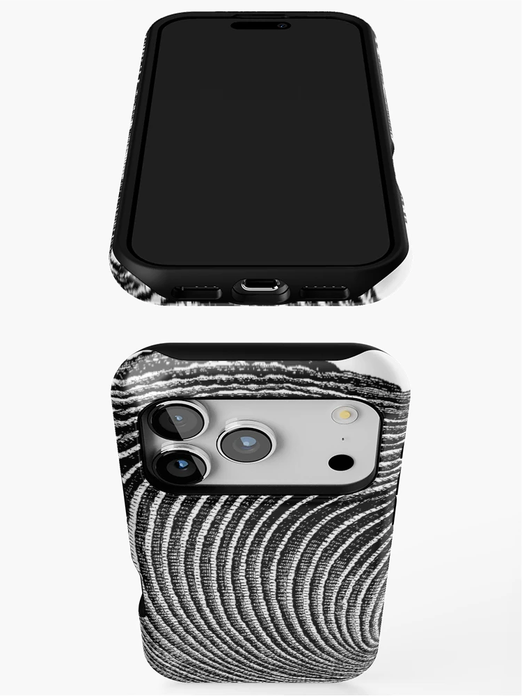 Thumbnail 3 of 4, iPhone Case, Terraced Rice Field Shell designed and sold by Quill-n-Ink.