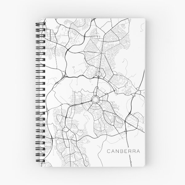 Item preview, Canberra Map, Australia - Black and White designed and sold by MainStreetMaps.
