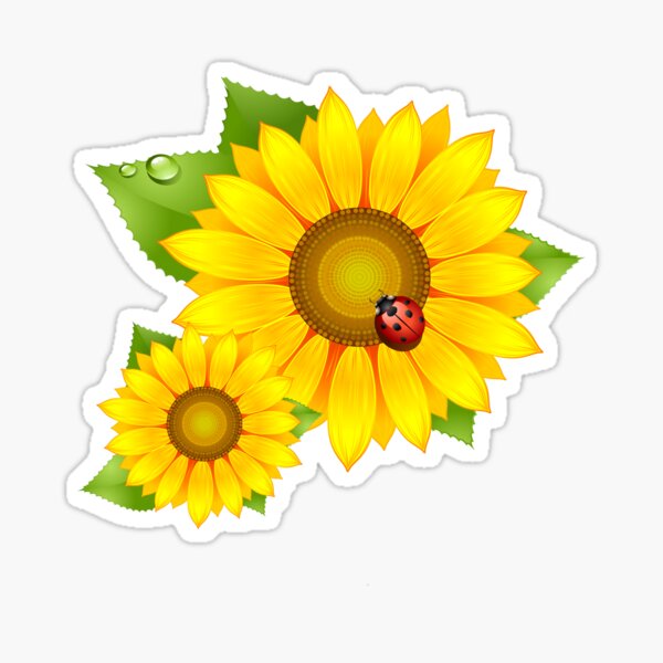 Item preview, Beautiful sun flower lady bug designed and sold by LinconZ.
