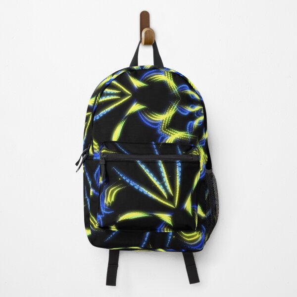 Item preview, Abstract Blue & Yellow Glowing Fractal Flower designed and sold by SXW Designs.