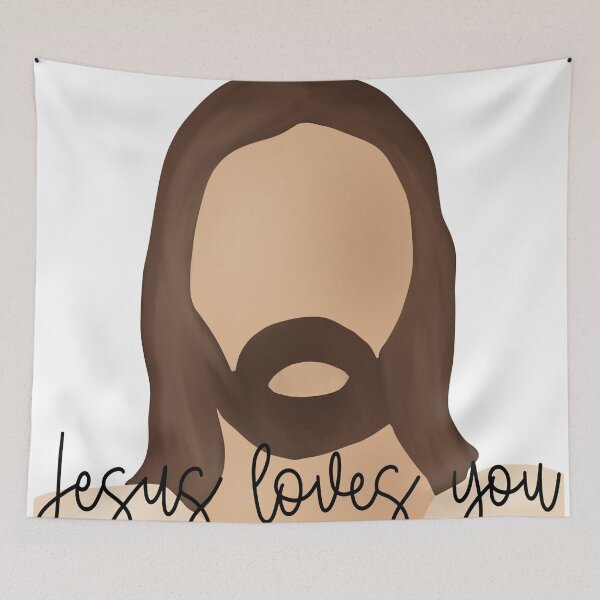 Item preview, jesus loves you designed and sold by Handdrawnbyzoe.