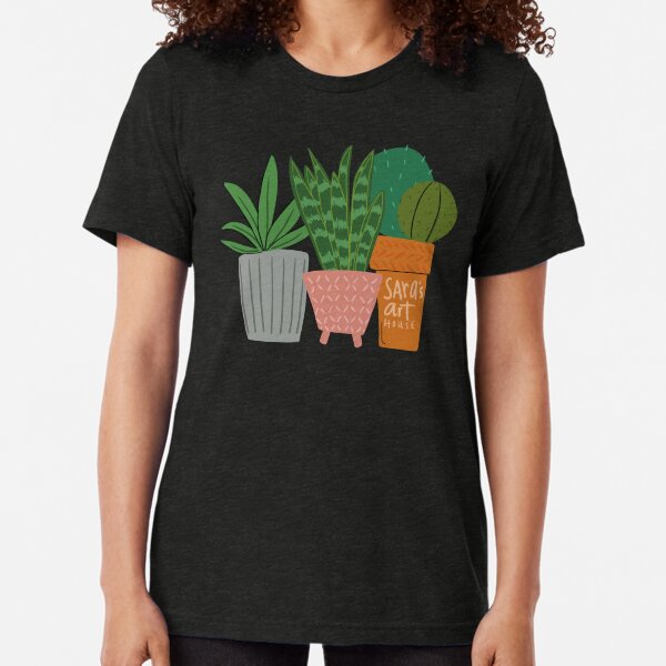 Cacti and succulent pots Tri-blend T-Shirt