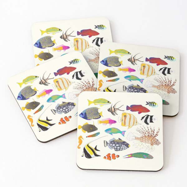Item preview, Coral Reef Fishes (Light) designed and sold by WestCoastWoods.
