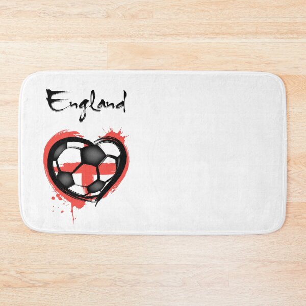 Artikelvorschau, England-Fußball - Fußball der abstrakten Kunst in Herzform mit England-Flaggen-Hintergrund Flag entworfen und verkauft von WearWolfDesigns.