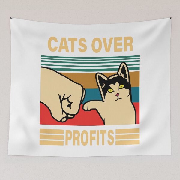 Item preview, cats over profits designed and sold by Artifuel.