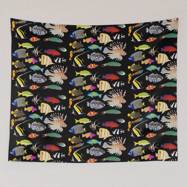 Item preview, Coral Reef Fishes (Dark) designed and sold by WestCoastWoods.