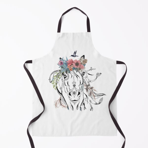 Item preview, Horse Bohemian Art Vector Artwork Tattoo Style Floral designed and sold by art-fox.