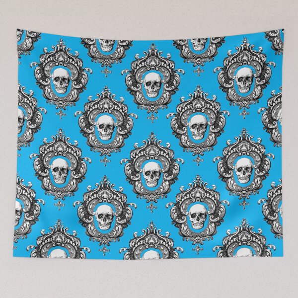 Item preview, Blue Gothic Skulls designed and sold by incarnations.