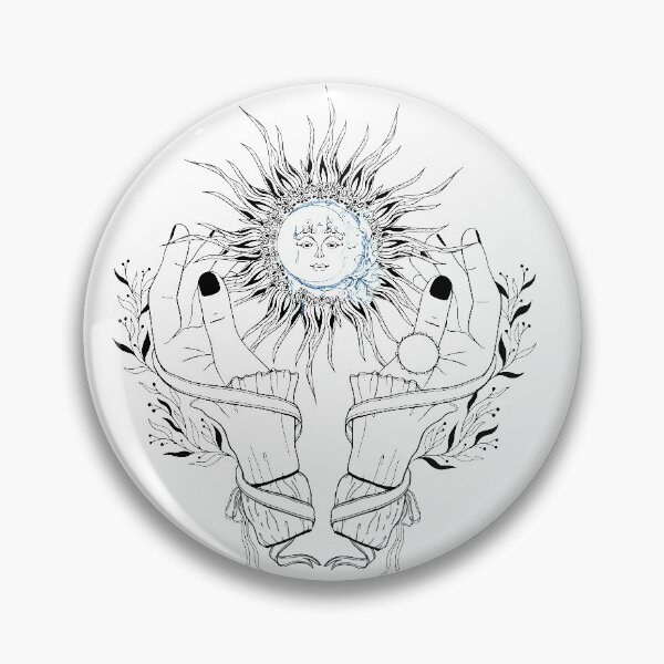 Item preview, Hands Grasping Sun Bohemian Art Vector Artwork Tattoo Style Floral designed and sold by art-fox.