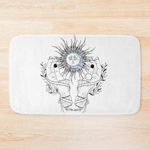 Item preview, Hands Grasping Sun Bohemian Art Vector Artwork Tattoo Style Floral designed and sold by art-fox.