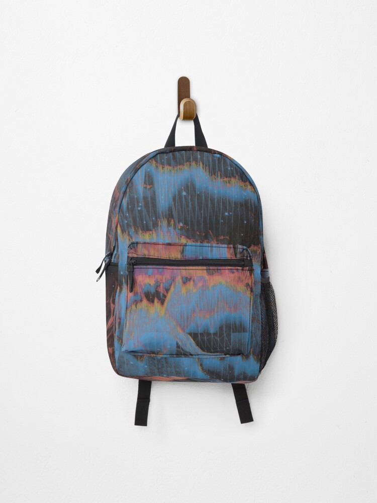 Thumbnail 1 of 3, Backpack, FINAL STOP - Glitch Abstract Art designed and sold by raspberry-tea.