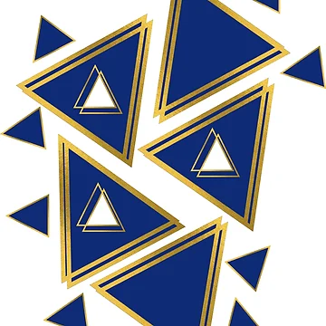 Artwork thumbnail, Golden Triangles Pattern by AlinaSCorner