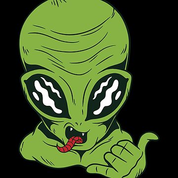 Artwork thumbnail, Green Alien - Hang Ten by StickerChest
