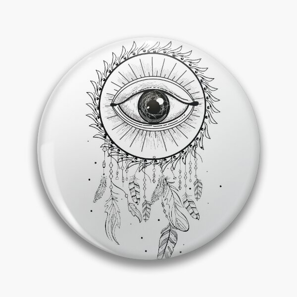 Item preview, Single Eye Crystal Bohemian Art Vector Artwork Tattoo Style Floral designed and sold by art-fox.