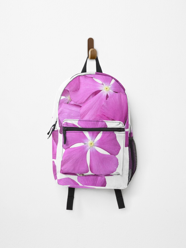 Thumbnail 1 of 3, Backpack, Pink Vinca Flower designed and sold by Tropicx.