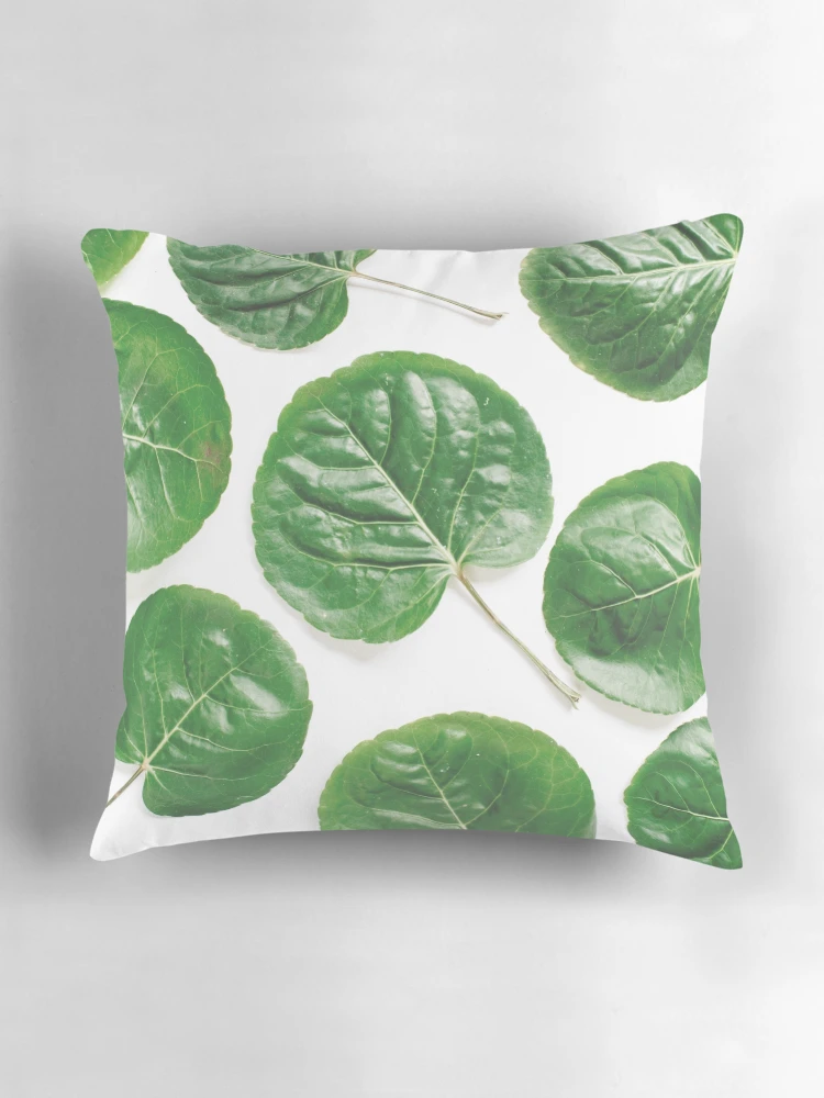 Thumbnail 3 of 4, Pillow, Green Leaves Nature Pattern Design designed and sold by Youpattern.