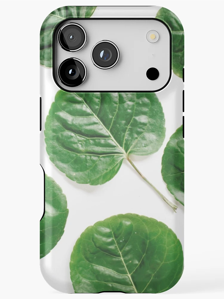 Thumbnail 1 of 4, iPhone Case, Green Leaves Nature Pattern Design designed and sold by Youpattern.