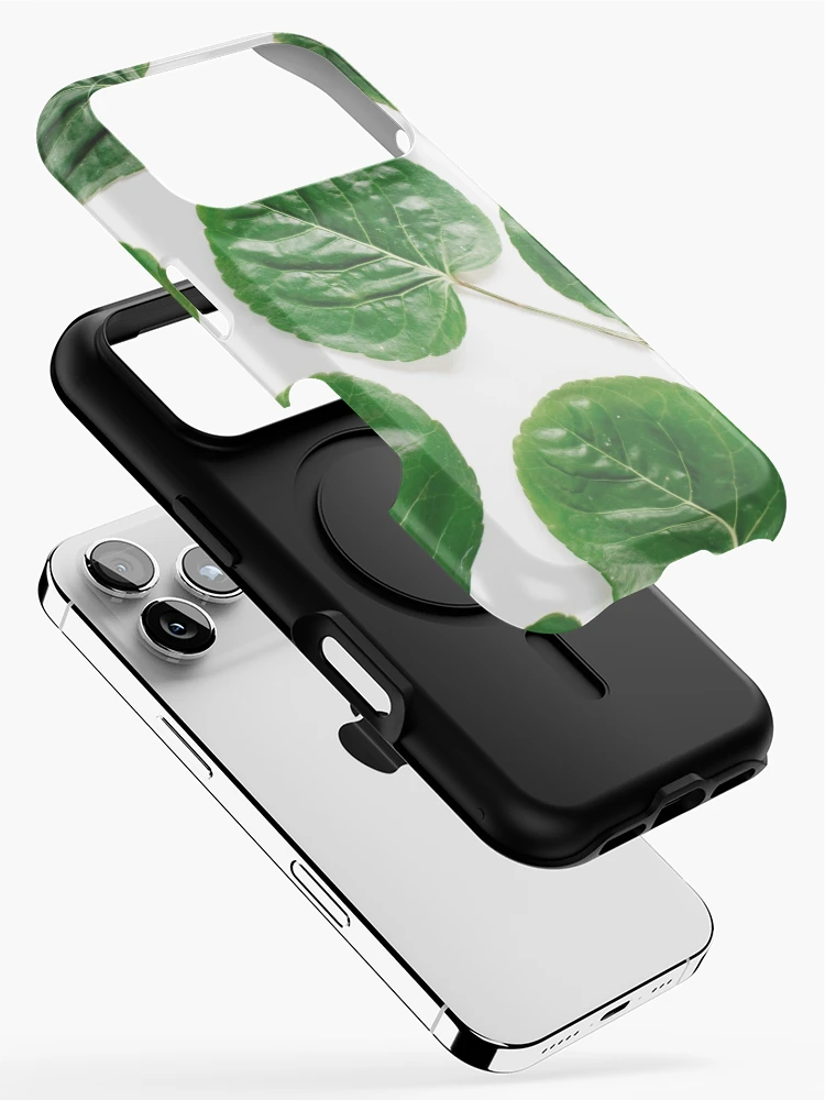 Thumbnail 2 of 4, iPhone Case, Green Leaves Nature Pattern Design designed and sold by Youpattern.