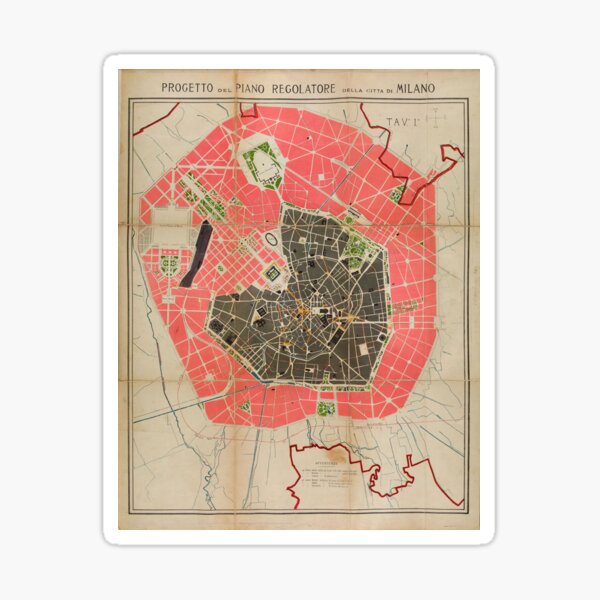 Item preview, Vintage Map of Milan Italy (1884) designed and sold by BravuraMedia.