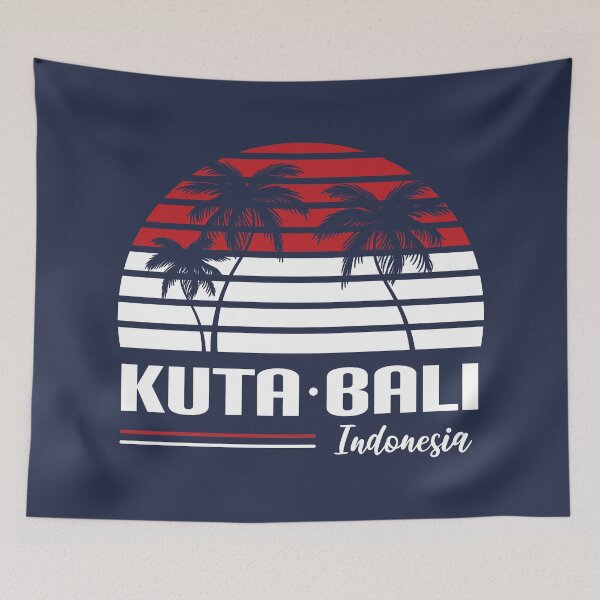 Item preview, Kuta Bali Indonesian Flag Summer Design designed and sold by CynthiaGraphics.