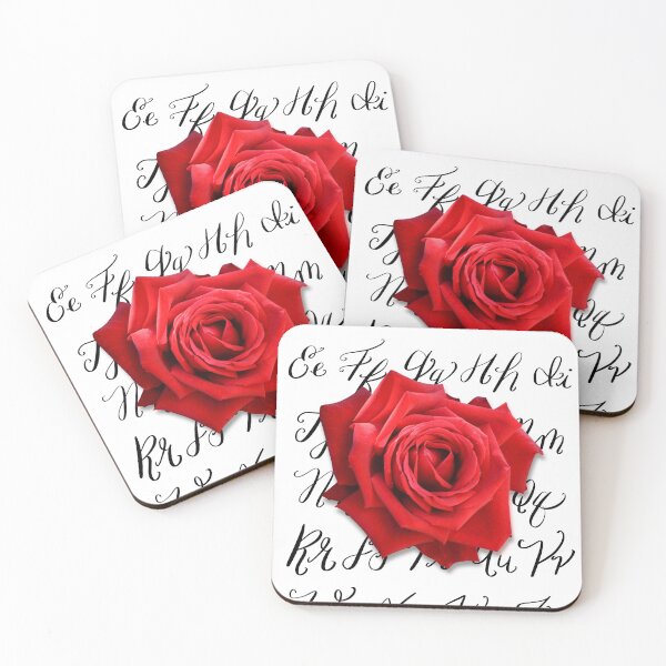 Item preview, Red rose on alphabet lettering  designed and sold by Zela.