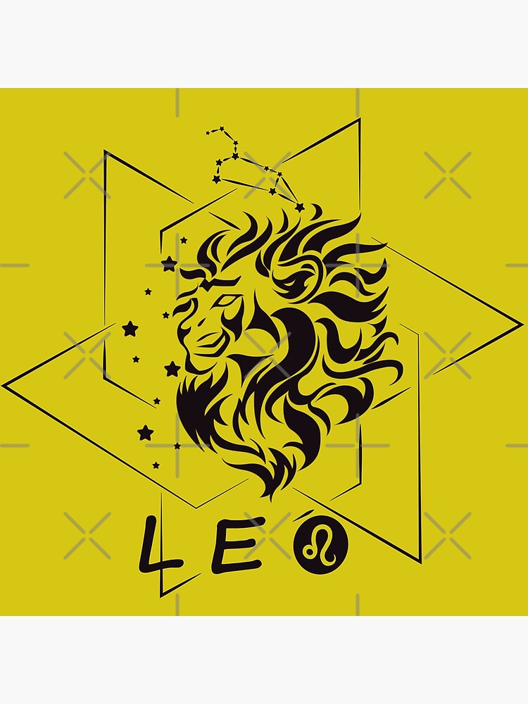 Leo July 23 August 22 Zodiac Sign Fire Element Greeting Card