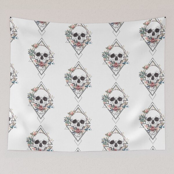 Item preview, Skull Crystal Bohemian Art Vector Artwork Tattoo Style Floral designed and sold by art-fox.