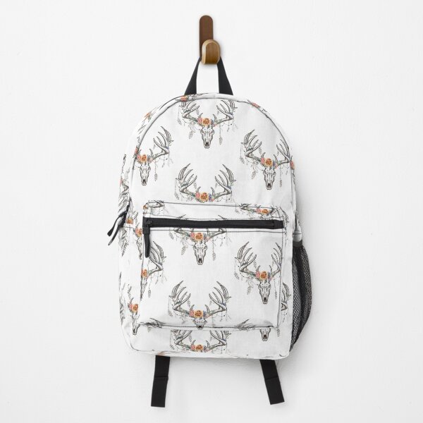 Item preview, Antler Skull Crystal Bohemian Art Vector Artwork Tattoo Style Floral designed and sold by art-fox.