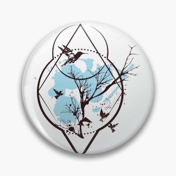 Item preview, Tree and Birds Crystal Bohemian Art Vector Artwork Tattoo Style Floral designed and sold by art-fox.