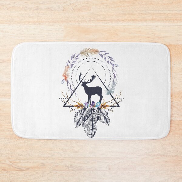 Item preview, Deer Silhouette Bohemian Art Vector Artwork Tattoo Style Floral designed and sold by art-fox.