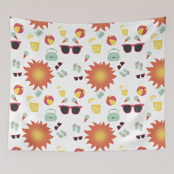 Item preview, Summer Essentials Tapestry and Throw Blanket White designed and sold by artbymjohnston.