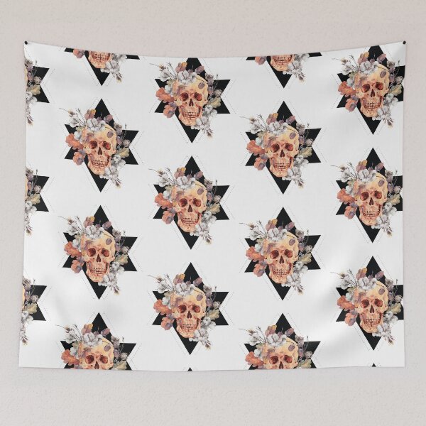 Item preview, Pink Skull Bohemian Art Vector Artwork Tattoo Style Floral designed and sold by art-fox.