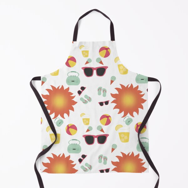 Item preview, Summer Essentials Apron White designed and sold by artbymjohnston.