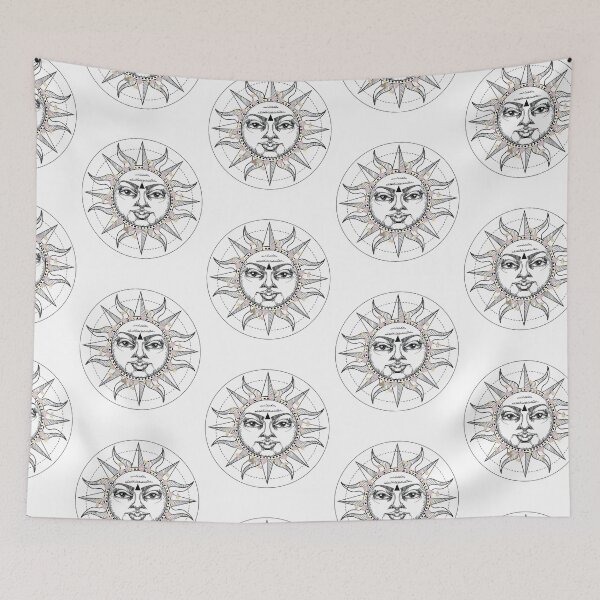 Item preview, Sun Bohemian Art Vector Artwork Tattoo Style Floral designed and sold by art-fox.