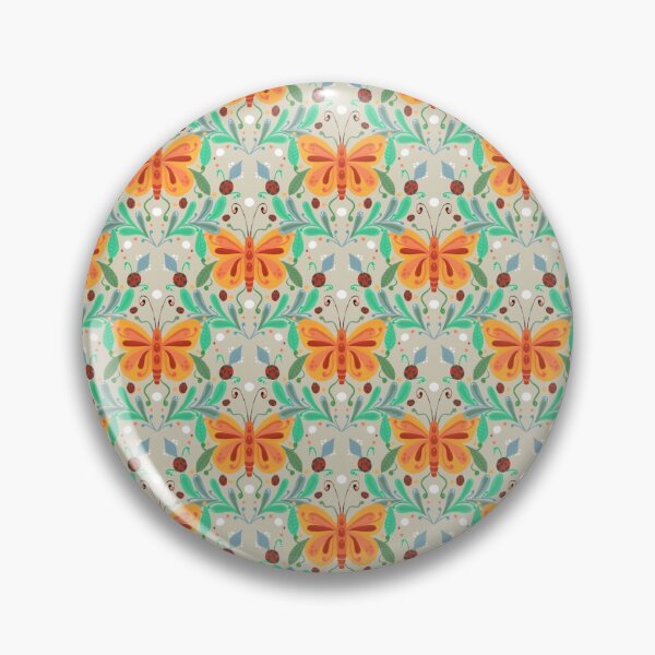 Item preview, Summer ladybug and butterfly pattern designed and sold by Flofloart.