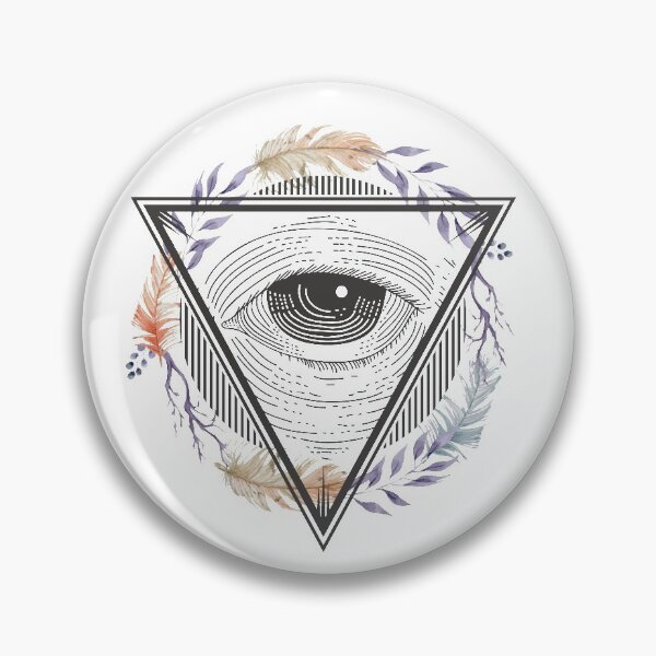Item preview, All Seeing Eye Bohemian Art Vector Artwork Tattoo Style Floral designed and sold by art-fox.