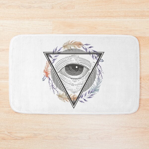 Item preview, All Seeing Eye Bohemian Art Vector Artwork Tattoo Style Floral designed and sold by art-fox.