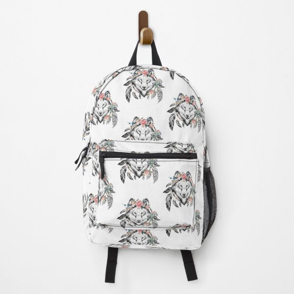 Item preview, Wolf Head Bohemian Art Vector Artwork Tattoo Style Floral designed and sold by art-fox.