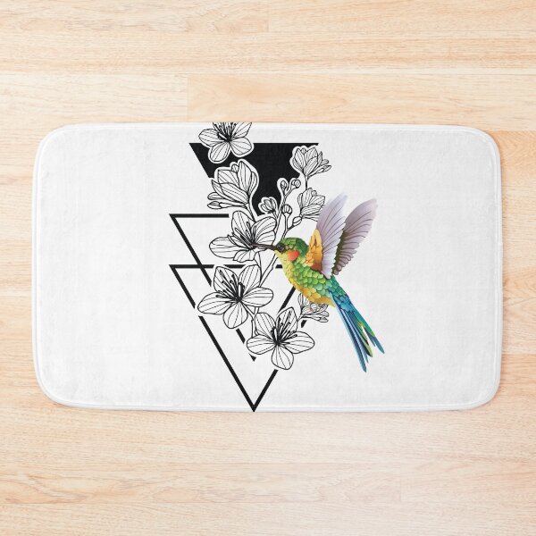 Item preview, Triangle on Birds Art Vector Artwork Tattoo Style Floral designed and sold by art-fox.