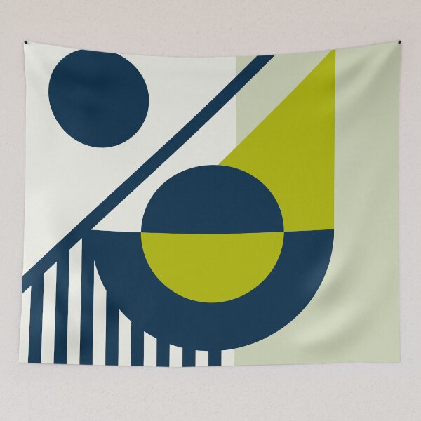 Item preview, 4-503-10, Chartreuse Dark Blue, Bauhaus design, designed and sold by TanyDi.