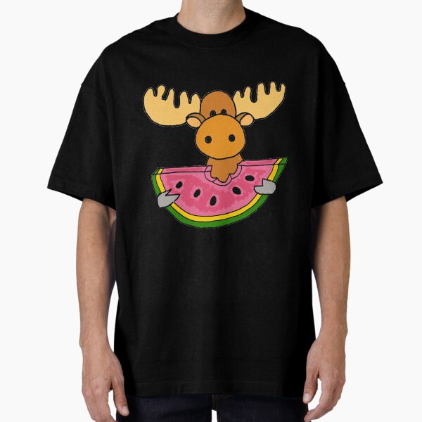 Item preview, Funny Moose eating Water Melon Cartoon designed and sold by Nature's Fancy.