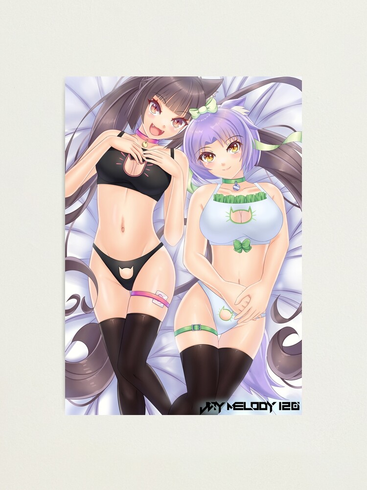 Chocola And Cinnamon Nekopara Fan Art Photographic Print For Sale By Rho Unleashed Redbubble