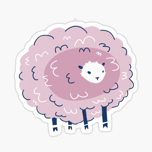 "Pink Sheep" Sticker for Sale by heydevilme Redbubble