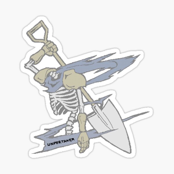 86 Undertaker drawn with circles only Sticker