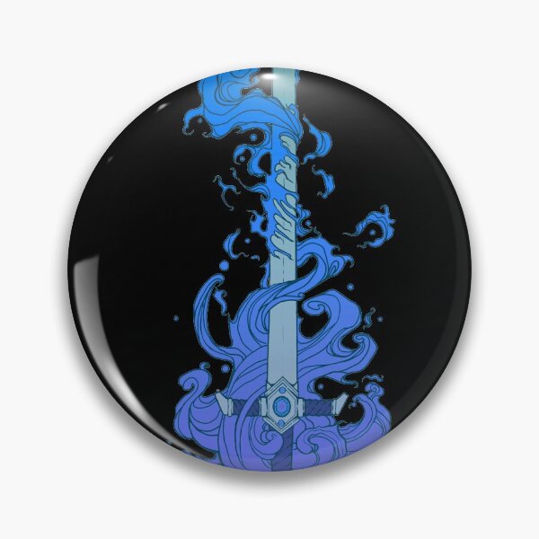 Item preview, Flame-wreathed sword - sapphire blue designed and sold by ErrantFlame.