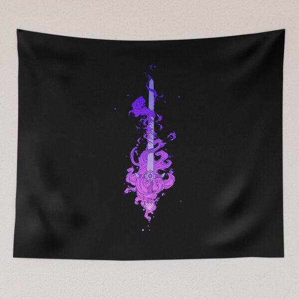 Item preview, Flame-wreathed sword - amethyst purple designed and sold by ErrantFlame.