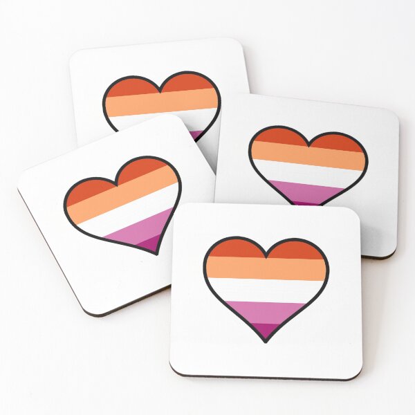 Item preview, Lesbian Pride Heart designed and sold by Friend of Frogs.
