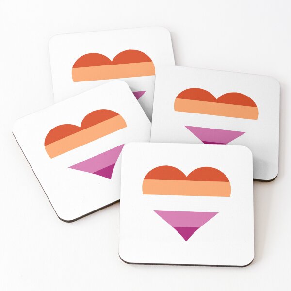 Item preview, Lesbian Pride Heart designed and sold by Friend of Frogs.