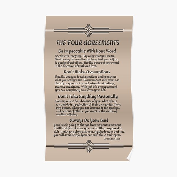 the four agreements poster the four agreements poster