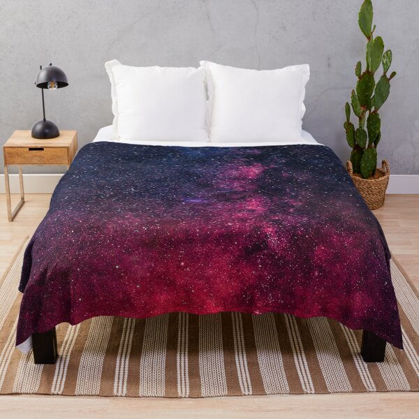Item preview, Red colourful galaxy space Throw Blankets designed and sold by JD369.